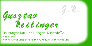 gusztav meilinger business card